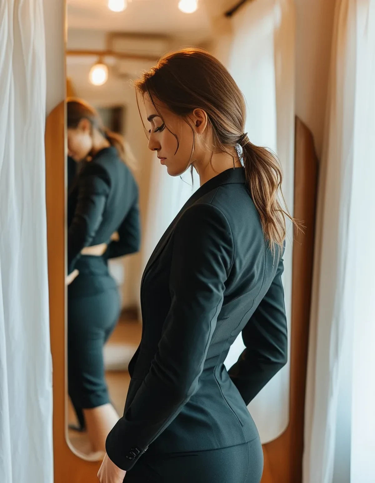 Why a Tall Curvy Jacket That Buttons Still Pulls Across the Back